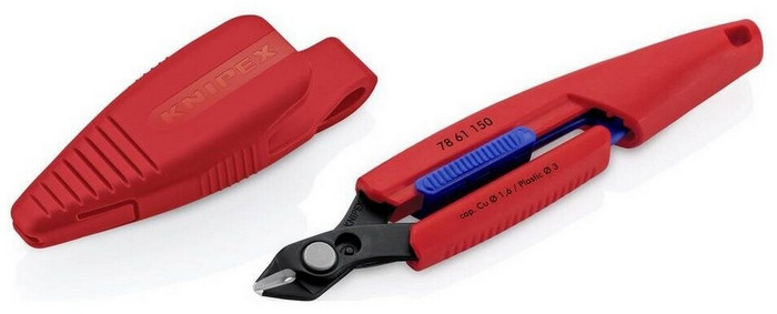 Кусачки боковые для тонкой резки Slim Knips в чехле (Knipex 78 61 150 V01)