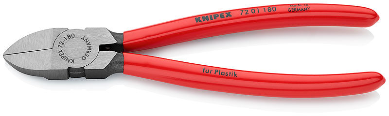 Кусачки боковые для пластмассы Knipex 72 01 180