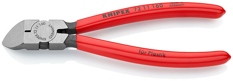 Кусачки боковые для пластмассы Knipex 72 11 160