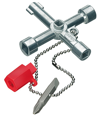 Ключи для электрошкафов Knipex 00 11 03 (для распространенных шкафов и систем запирания)