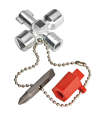Ключ для электрошкафов Knipex 00 11 02 (для распространенных шкафов и систем запирания)